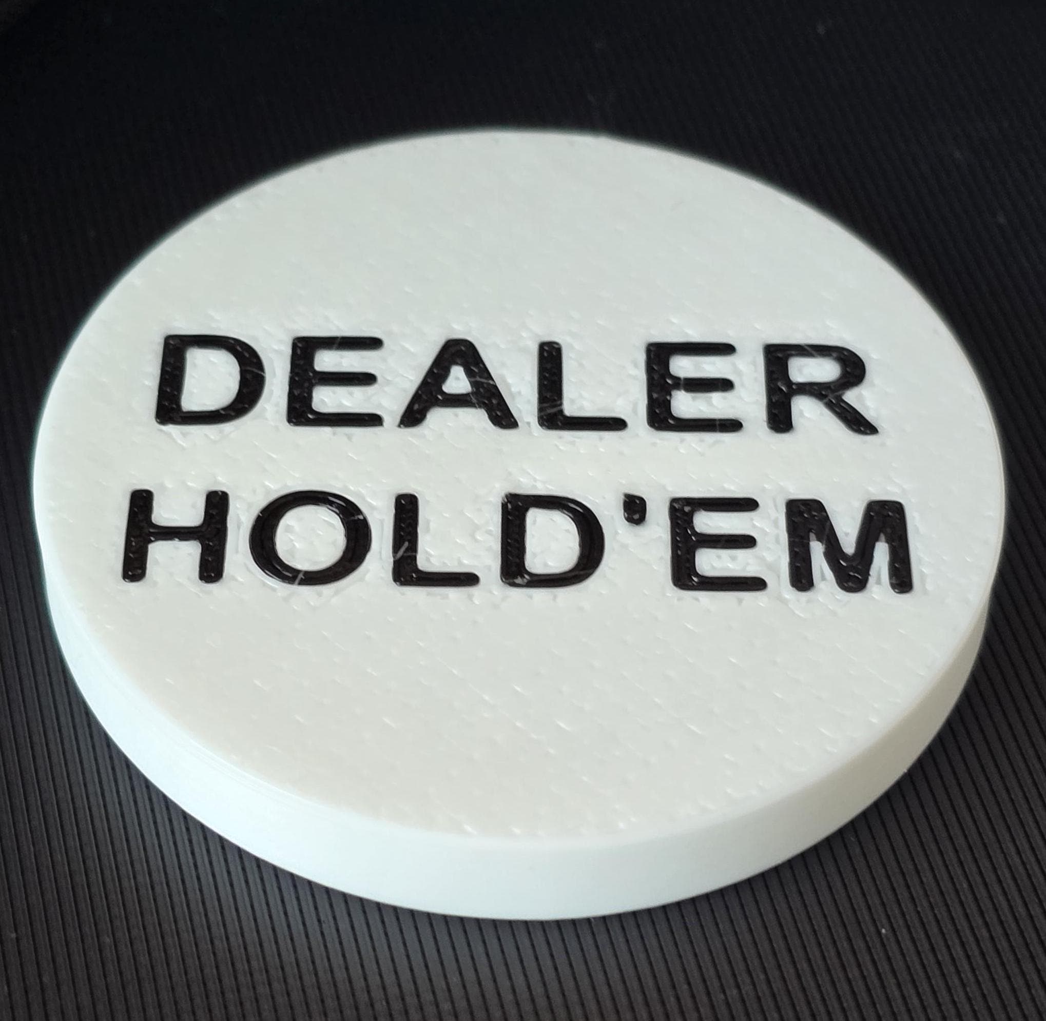 Custom Double Sided Poker Dealer Button (2 games of your choice)