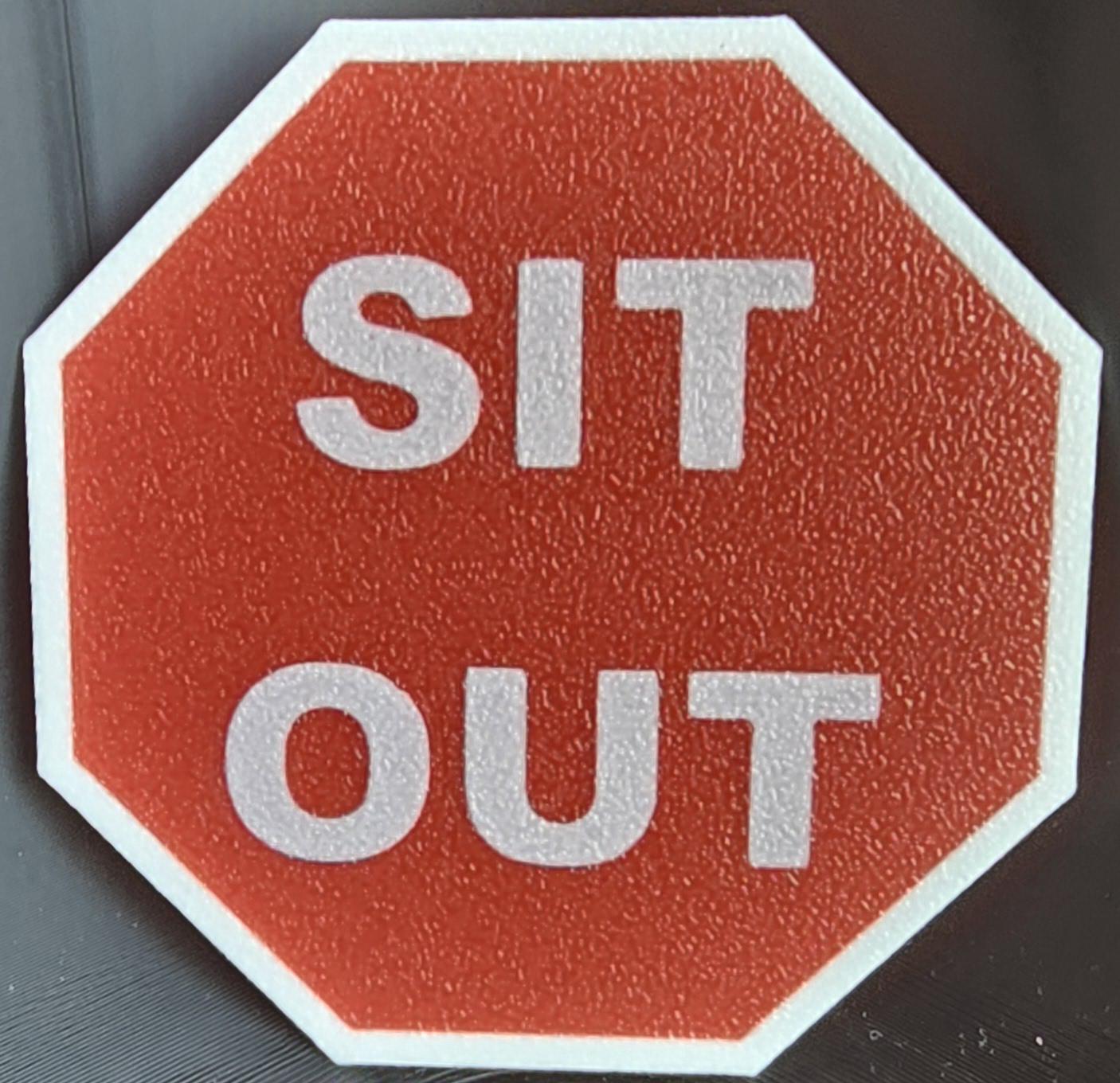 Set of 3 Poker Mix Game Sit Out Buttons