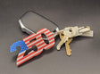 American Flag 250th Birthday Keychain | 3D Printed Patriotic USA Gift