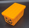 XYZ 3D Halloween Mini Tote - Pumpkin Design, orange base with black jack-o'-lantern face