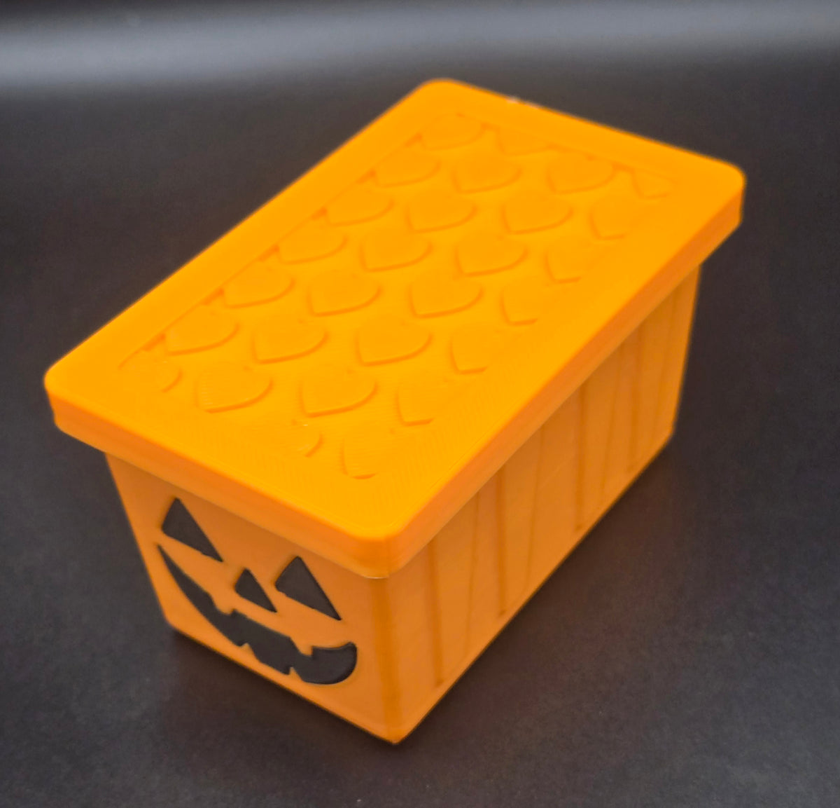 XYZ 3D Halloween Mini Tote - Pumpkin Design, orange base with black jack-o'-lantern face