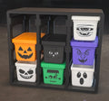 XYZ 3D Halloween Mini Tote - Witch Design, purple base with black witch face accent