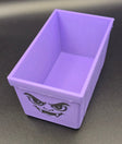XYZ 3D Halloween Mini Tote Vampire Design - purple 3D printed storage tote with black vampire face